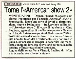 American Show Lap Dance Toscana La Nazione 27-09-06  